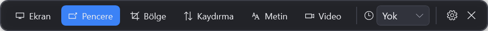 Yakalama araç çubuğu